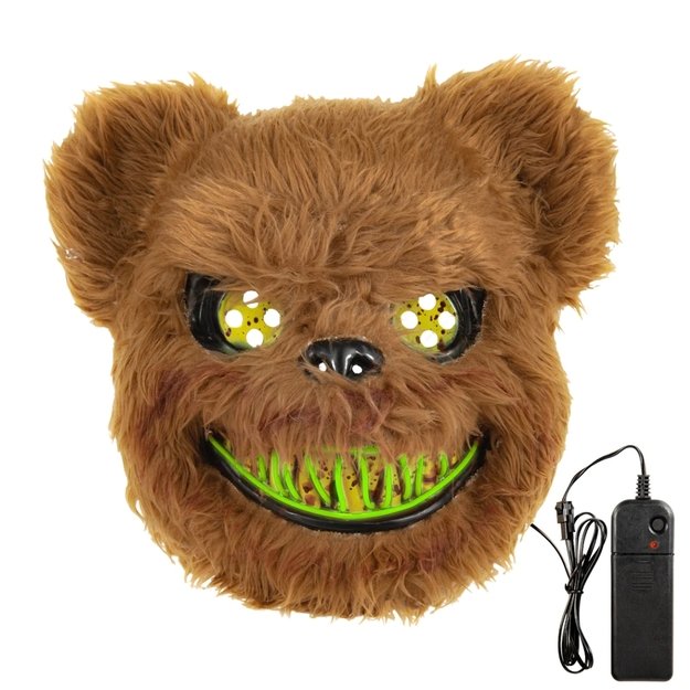 Veido kaukė su LED  Bear 