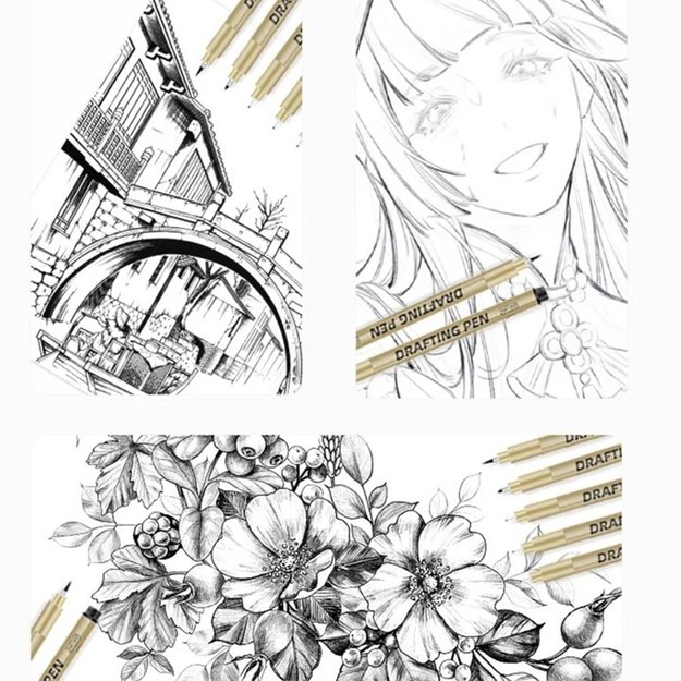 „Art Walker Drafting Pen“ techninių rašiklių rinkinys 12 vnt. 4