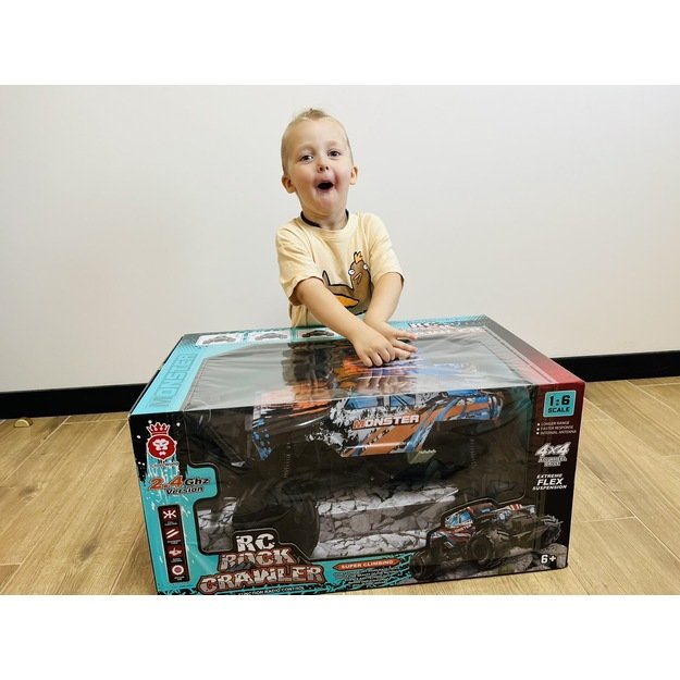 Didelis1:6 RC mašina džipas visureigis su nuotoliniu valdymo pultu, 57 cm. ilgis 2