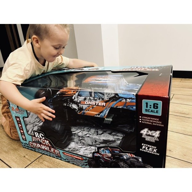 Didelis1:6 RC mašina džipas visureigis su nuotoliniu valdymo pultu, 57 cm. ilgis 4