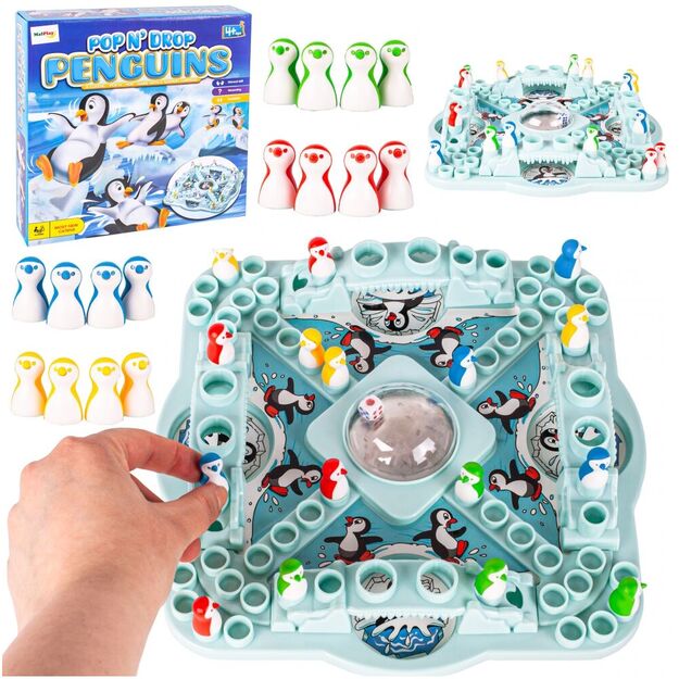 Stalo žaidimas pingvinai ant ledo