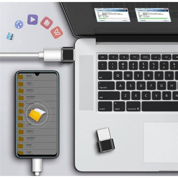 Adapteris OTG USB-A į TYPE-C