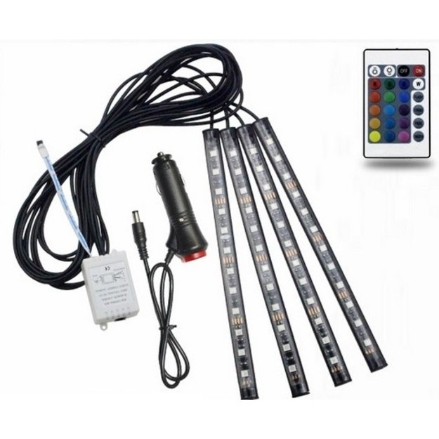 Automobilio LED RGB lazdelės 22CM