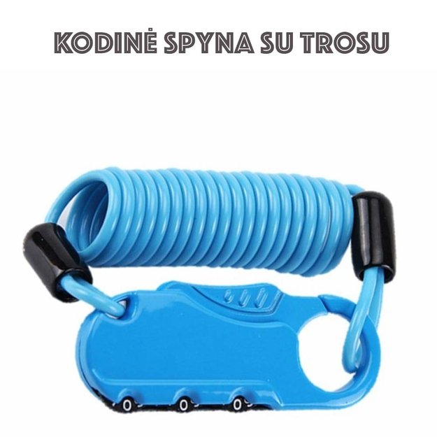 Kodinė spyna su trosu