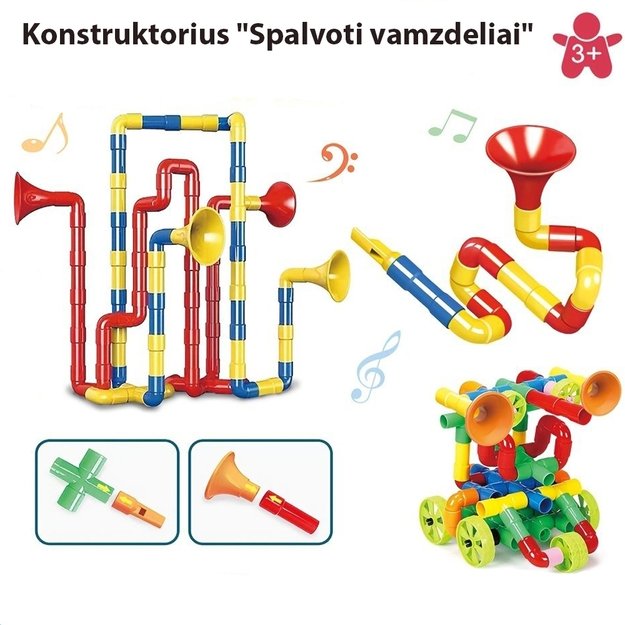 Konstruktorius  Spalvoti vamzdeliai , 76 vnt