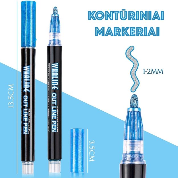 Kontūriniai Markeriai, 24 Vnt.