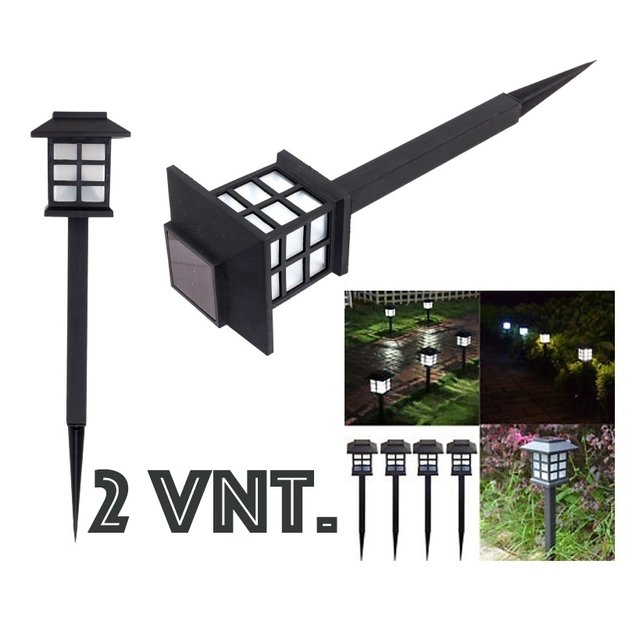LED sodo lempa, „žibinto“ tipo 2 vnt.