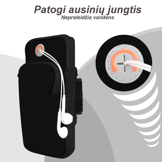Rankos piniginė - telefono dėklas sportui - Oranžinė