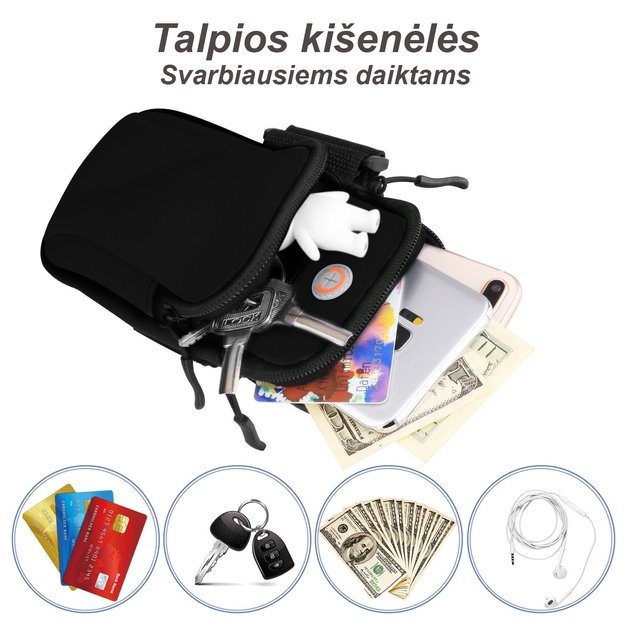 Rankos piniginė - telefono dėklas sportui - Oranžinė
