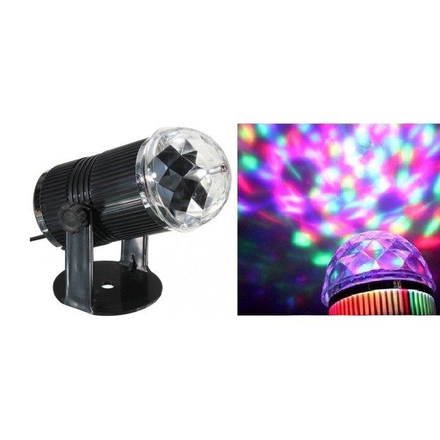 Spalvotas projektorius LED RGB DISCO 230V