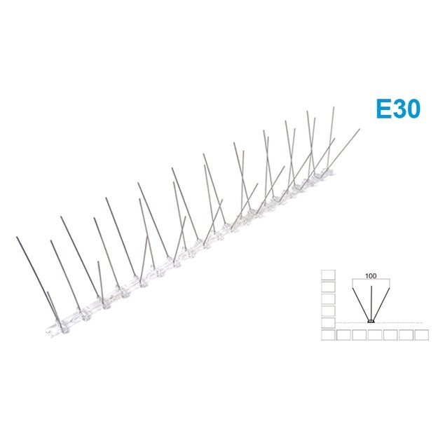 Spygliai paukščiams atbaidyti 50x11x2,2cm